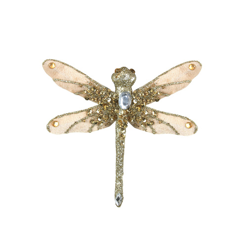 Champagne Beaded Dragonfly