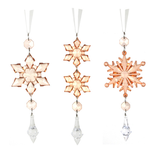 Amber Acrylic Snowflake Decos