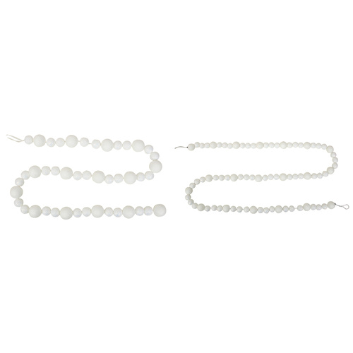 Glitter Ball  White / Silver Garland