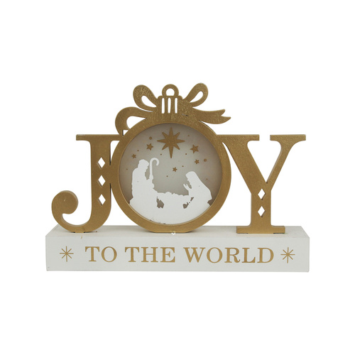 Light Up Joy Mdf Sign