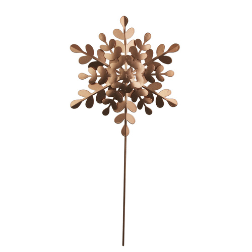 Rose Gold Metal Snowflake Tree Topper