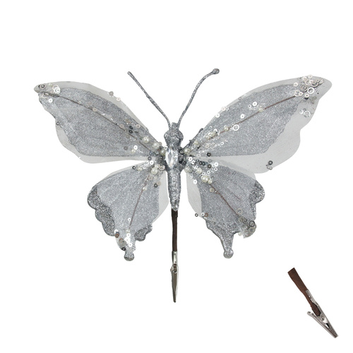 Silver Butterfly W/Clip