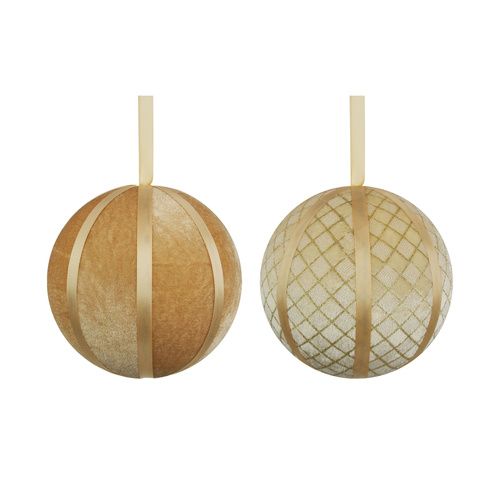 Champagne Flocked & Fabric Ball