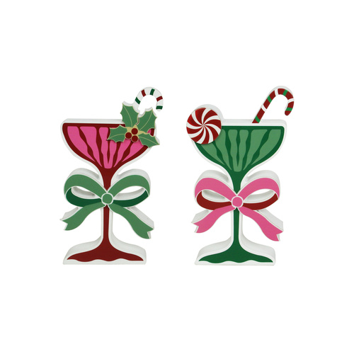 Mdf Champagne Christmas Cocktails Décor