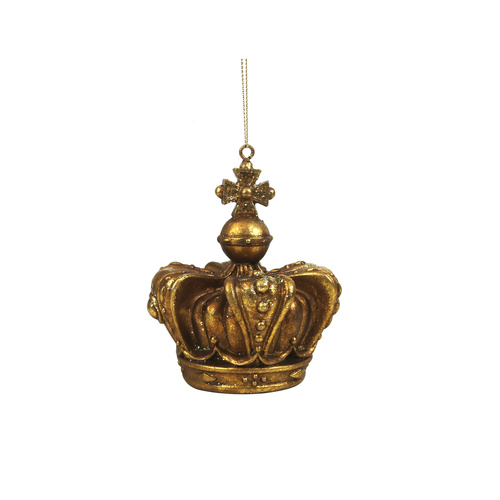 Antique Gold Resin Crown Decoration