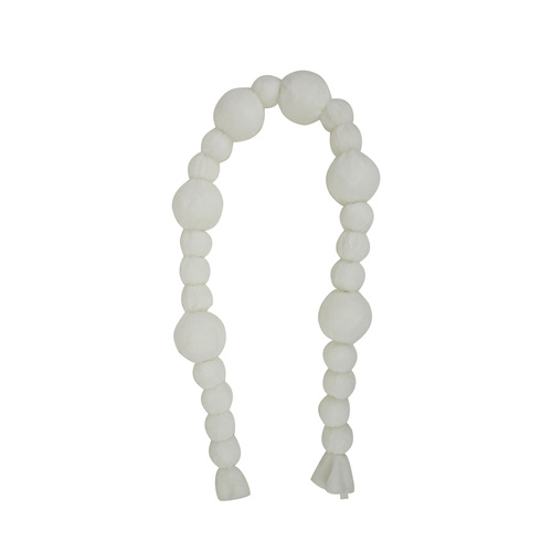 Faux Fur Ivory Ball Garland