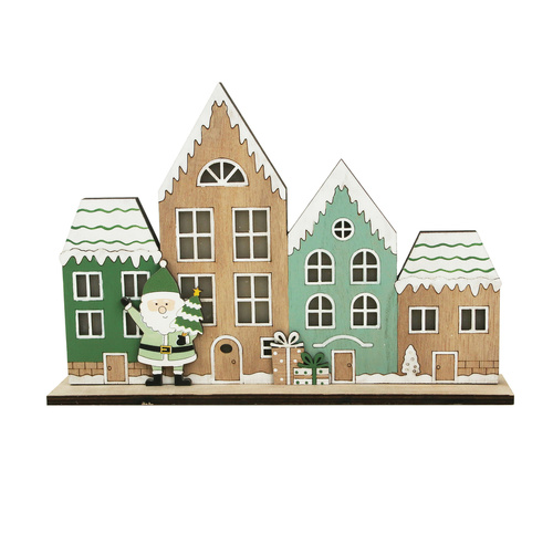 Led Nordic Christmas Village Mdf