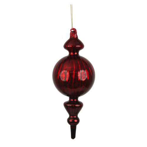 Red Mercury Glass Finial