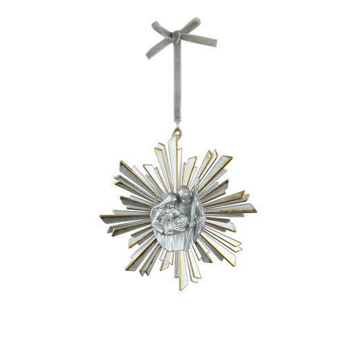 Silver Holy Family Tree Ornament