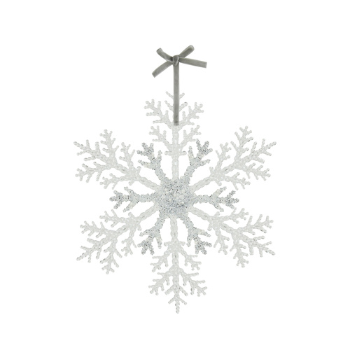Silver Snowflake w/ Clear Accents Decoration