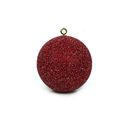 Cherry Red Beaded Bauble