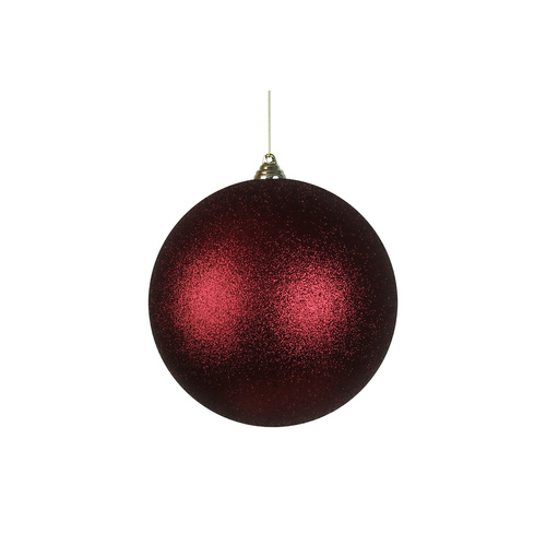 Cherry Red Glitter Bauble
