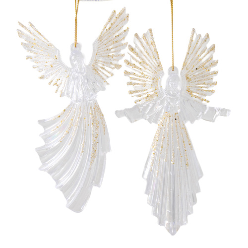 Acrylic Champagne Angel Ornament Assorted
