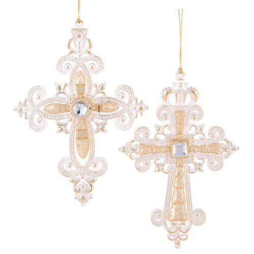 Acrylic Champgane Cross Decoration Assorted