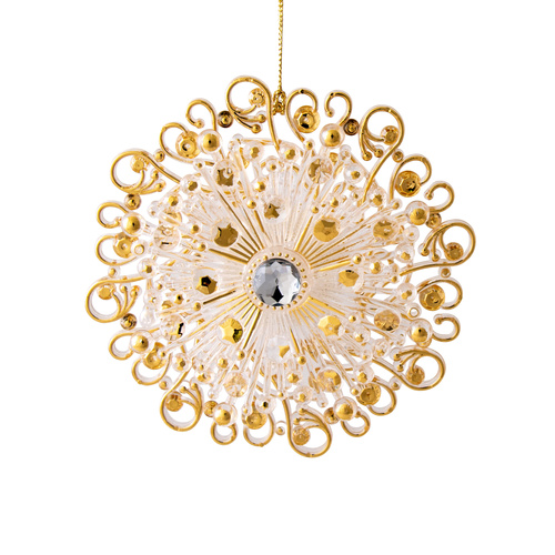 Acrylic Golden Flower Decoration Assorted