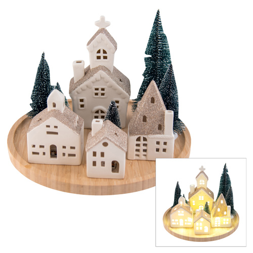 Champagne Christmas House Set