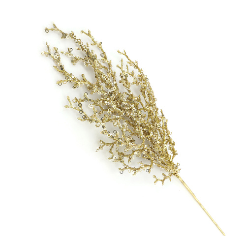 Gold Glitter Branch Spray