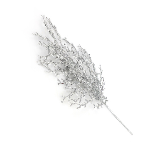 Silver Gitter Branch Spray