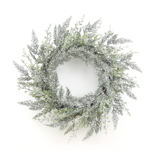 Cedar Frosted Wreath