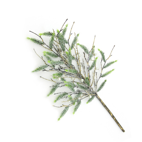Frosted Pine Spray w/ Pearl Berries