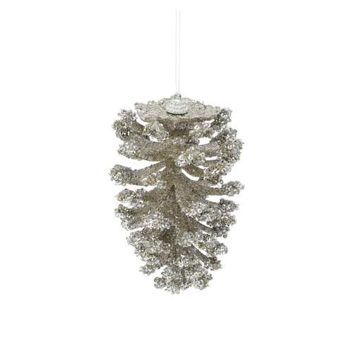 Platinum PineCone Ornament