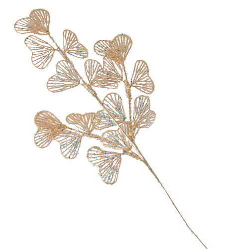 Champagne Glitter Sequin Spray Heart Leaf 