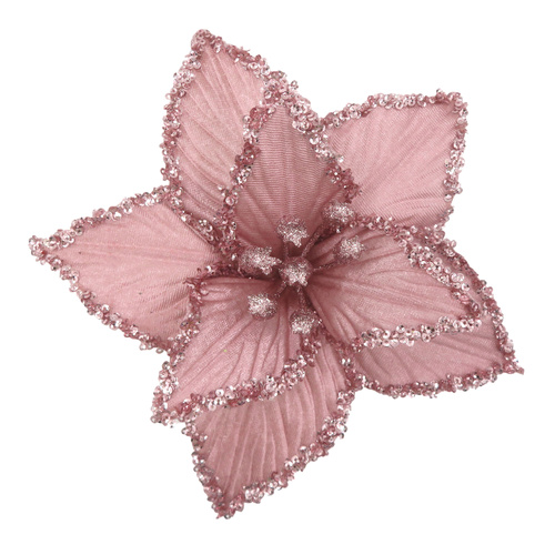 Musk Poinsettia w/ Crust Glitter Edge