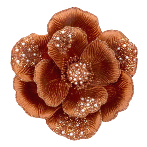 Copper Magnolia w/ Beaded Petals 
