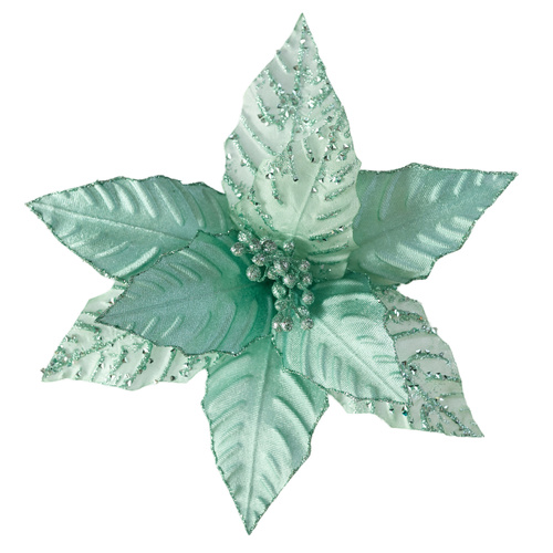 Mint Poinsettia w/ Clip