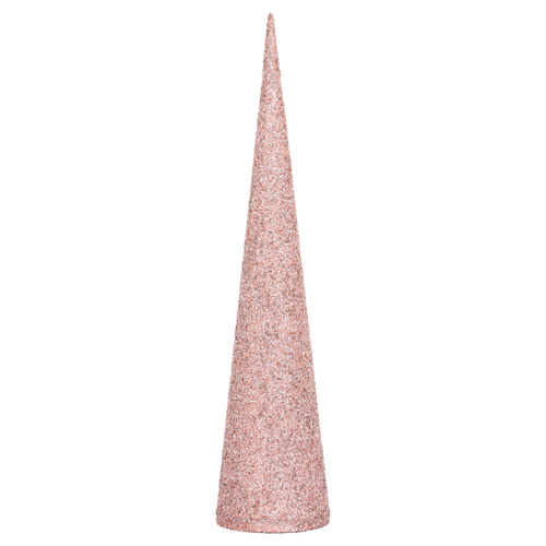 Pink Paper Glitter Cone Tree