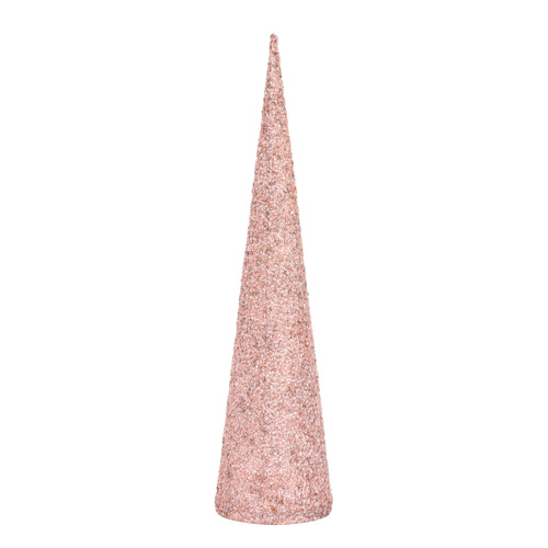 Pink Paper Glitter Cone Tree