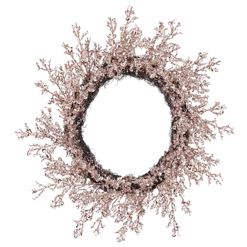 Rose Gold Ice Glitter Wreath