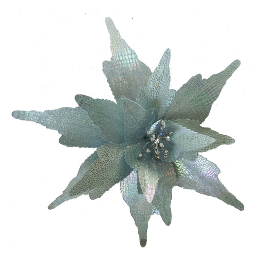 Irridescent Tiffany Poinsettia w/ Clip