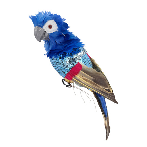 Blue Glitter Sequined Parrot
