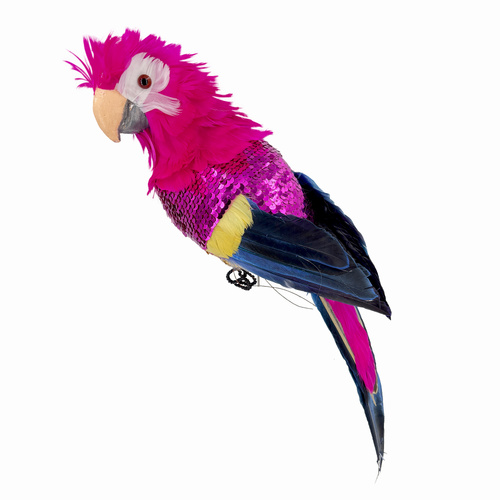 Pink Glitter Sequined Parrot