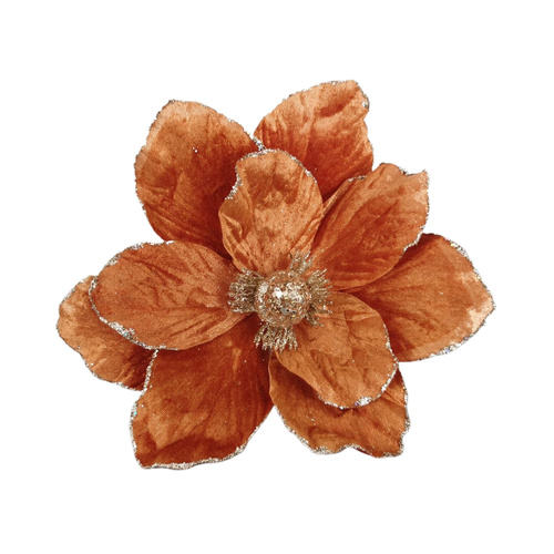 Burnt Orange Magnolia w/ Clip