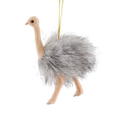 Faux Faur Emu Ornament