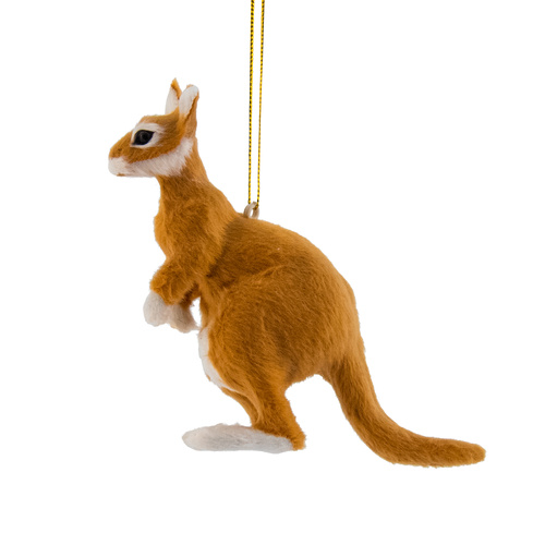 Faux Fur Red Kangaroo Ornament
