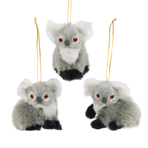 Faux Fur Koala Ornament