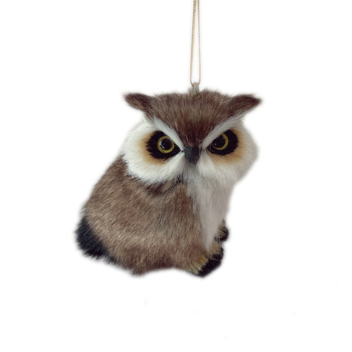 Faux Fur Owl Ornament