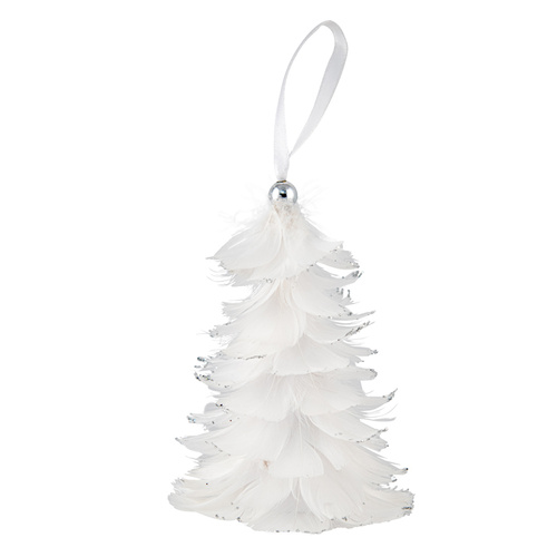 Whimsical White Tree Ornament