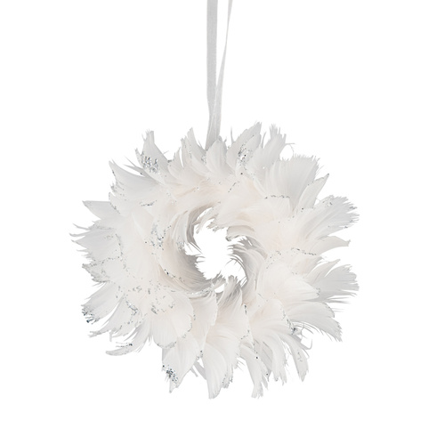 Whimsical White Wreath Ornament