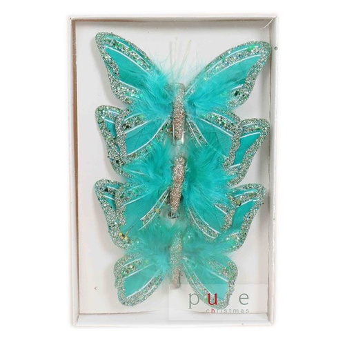 Feather Butterly Teal Set