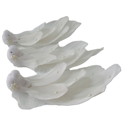 Pearl White Clip on Birds