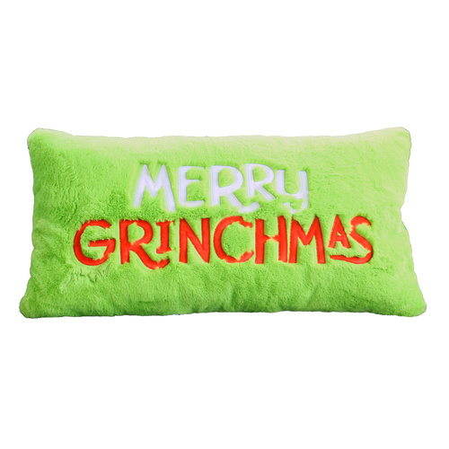 Merry Grinchmas Furry Cushion