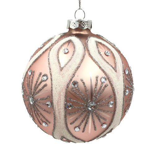 Pink Bauble w/ Silver Dots