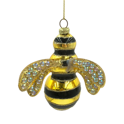 Glass Bee Hanging Ornament