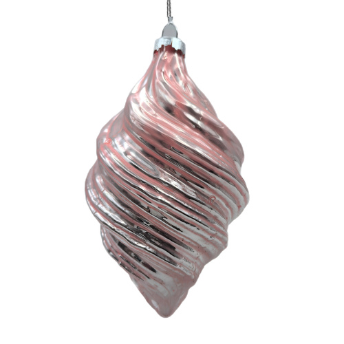 Pink Swirl Finial Ornament