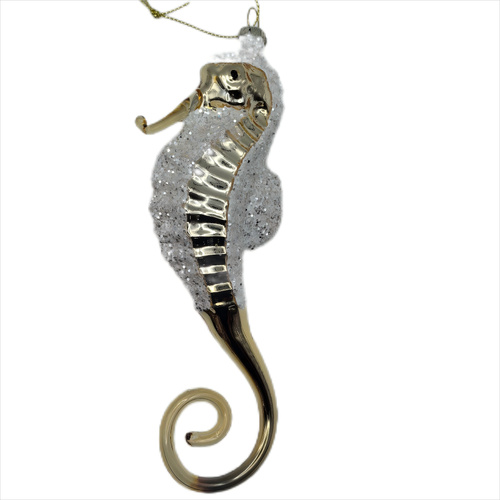 Seahorse Champagne Ornament