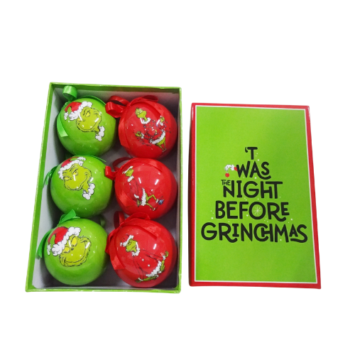 Grinch Bauble Set 
